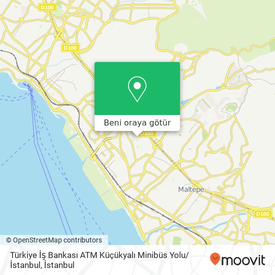 Türkiye İş Bankası ATM Küçükyalı Minibüs Yolu / İstanbul harita