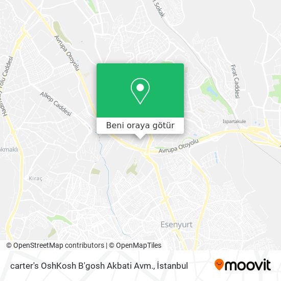 carter's OshKosh B'gosh Akbati Avm. harita