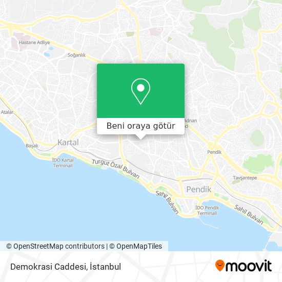 Demokrasi Caddesi harita