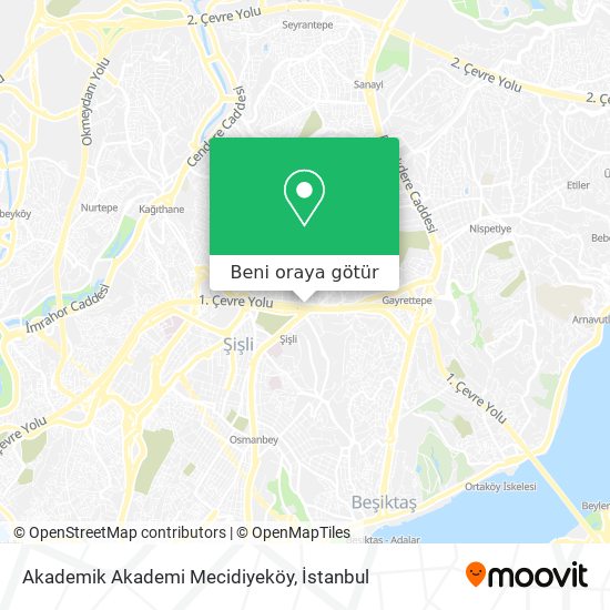 Akademik Akademi Mecidiyeköy harita