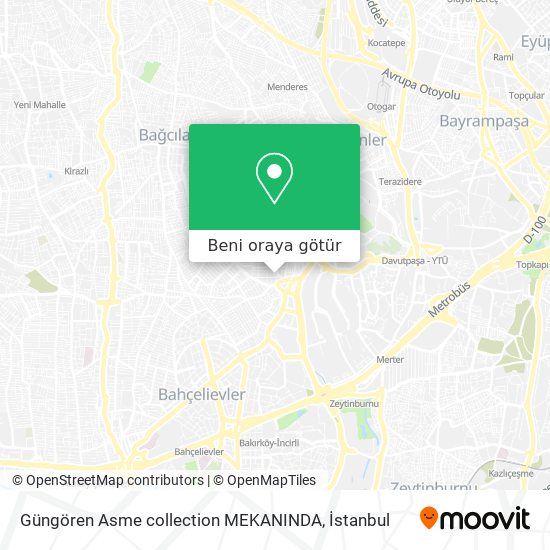 Güngören Asme collection MEKANINDA harita