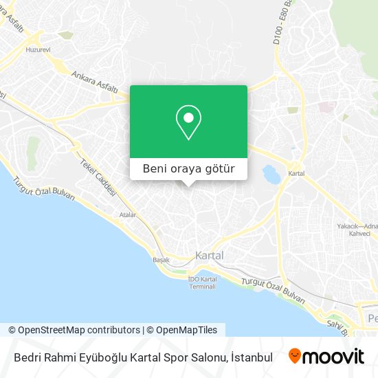 Bedri Rahmi Eyüboğlu Kartal Spor Salonu harita
