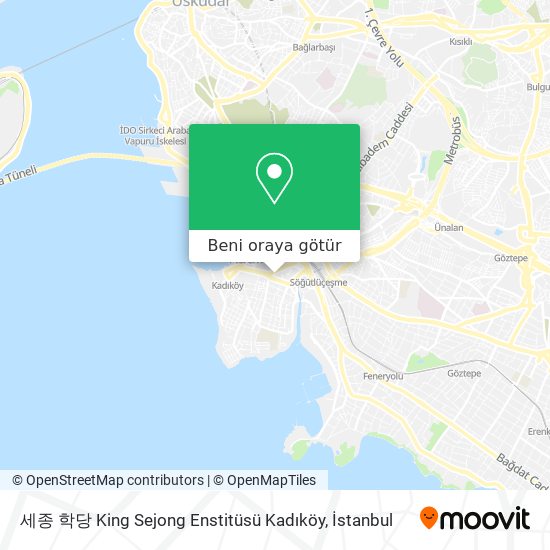 세종 학당 King Sejong Enstitüsü Kadıköy harita