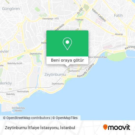 Zeytinburnu İtfaiye İstasyonu harita