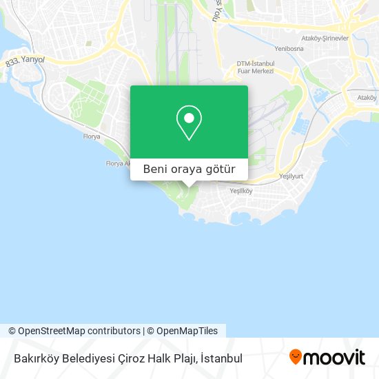 Bakırköy Belediyesi Çiroz Halk Plajı harita