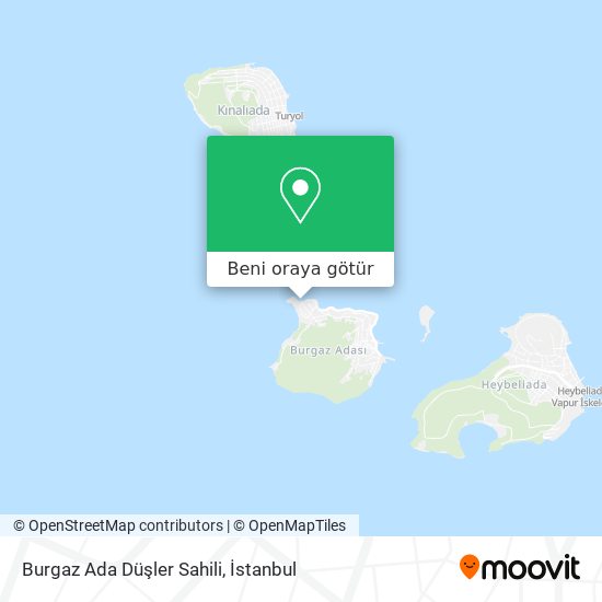 Burgaz Ada Düşler Sahili harita