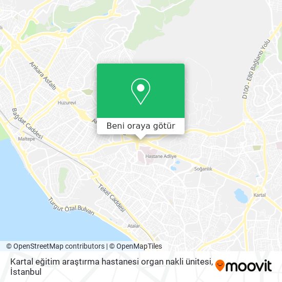 Kartal eğitim araştırma hastanesi organ nakli ünitesi harita