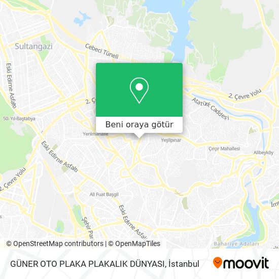 GÜNER OTO PLAKA PLAKALIK DÜNYASI harita