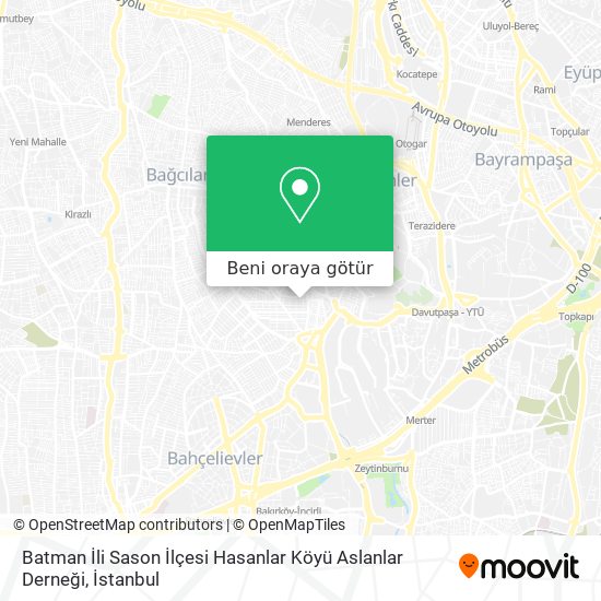Batman İli Sason İlçesi Hasanlar Köyü Aslanlar Derneği harita