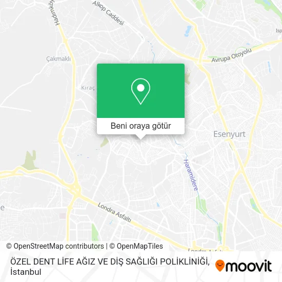 ÖZEL DENT LİFE AĞIZ VE DİŞ SAĞLIĞI POLİKLİNİĞİ harita