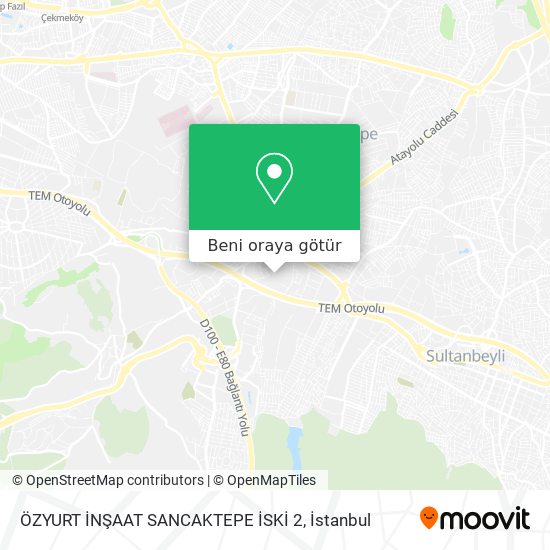 ÖZYURT İNŞAAT SANCAKTEPE İSKİ 2 harita