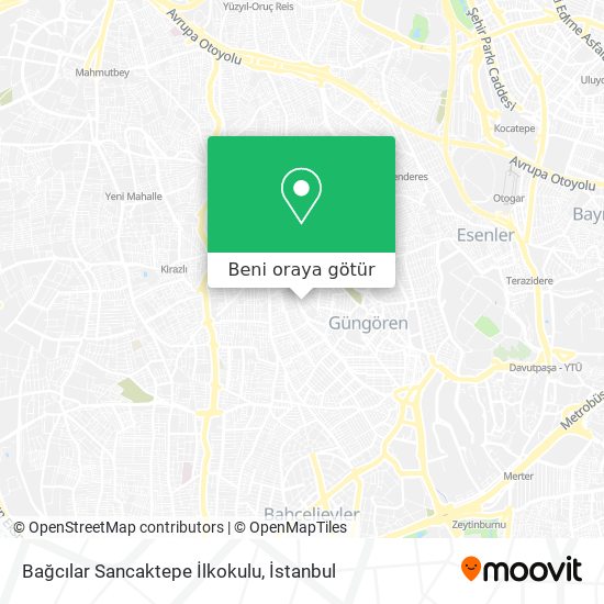Bağcılar Sancaktepe İlkokulu harita