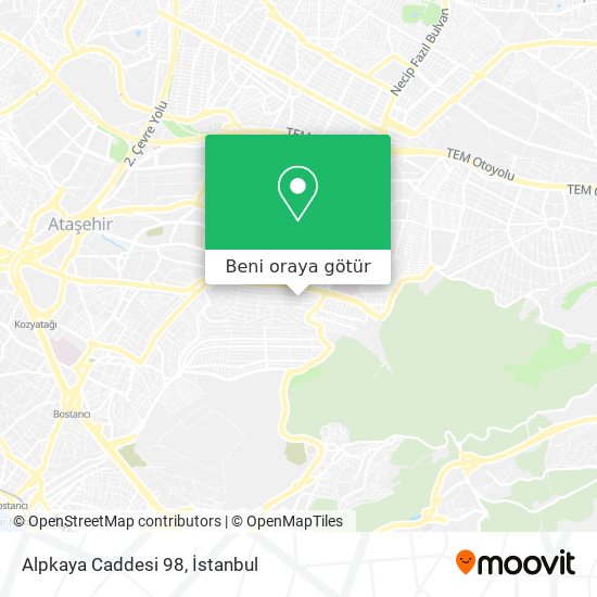 Alpkaya Caddesi 98 harita