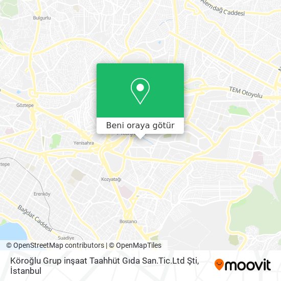 Köroğlu Grup inşaat Taahhüt Gıda San.Tic.Ltd Şti harita