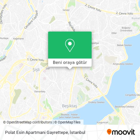 Polat Esin Apartmani Gayrettepe harita