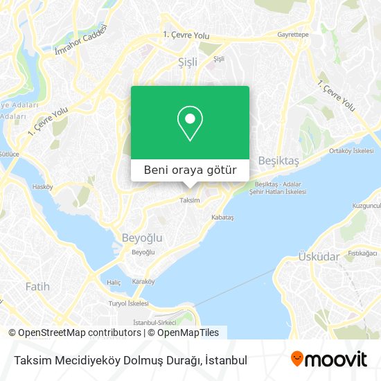 Taksim Mecidiyeköy Dolmuş Durağı harita