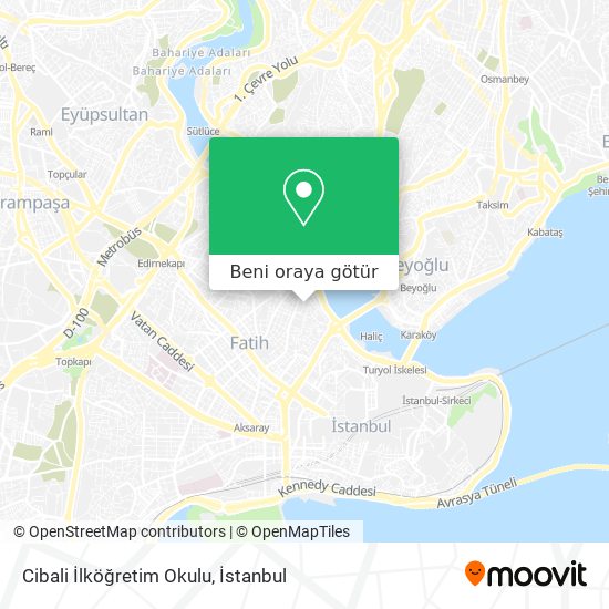 Cibali İlköğretim Okulu harita