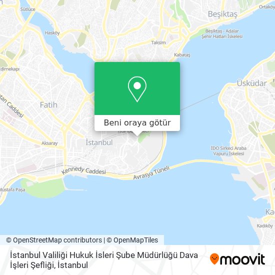 İstanbul Valiliği Hukuk İsleri Şube Müdürlüğü Dava İşleri Şefliği harita