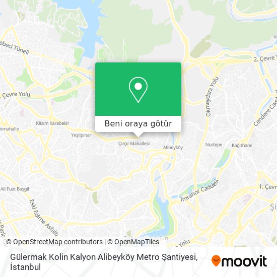 Gülermak Kolin Kalyon Alibeyköy Metro Şantiyesi harita