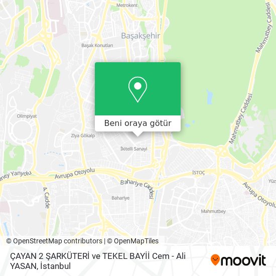 ÇAYAN 2 ŞARKÜTERİ ve TEKEL BAYİİ Cem - Ali YASAN harita