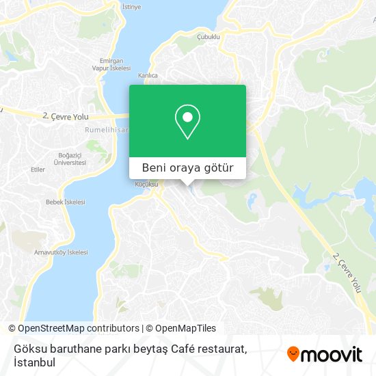 Göksu baruthane parkı beytaş Café restaurat harita