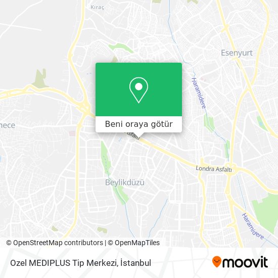 Ozel MEDIPLUS Tip Merkezi harita