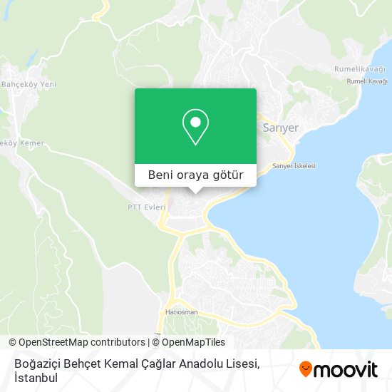 Boğaziçi Behçet Kemal Çağlar Anadolu Lisesi harita