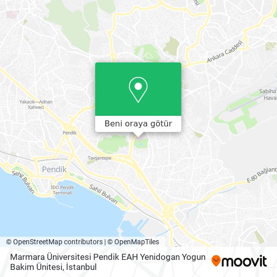 Marmara Üniversitesi Pendik EAH Yenidogan Yogun Bakim Ünitesi harita