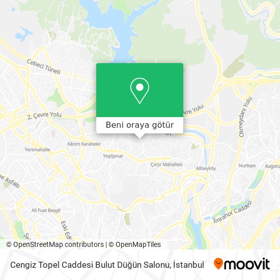 Cengiz Topel Caddesi Bulut Düğün Salonu harita