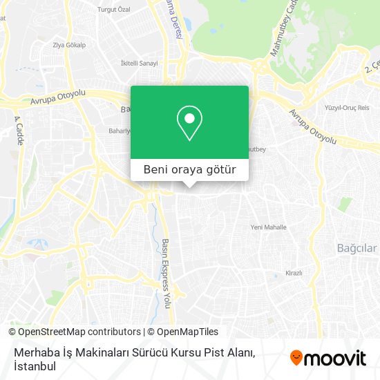 Merhaba İş Makinaları Sürücü Kursu Pist Alanı harita
