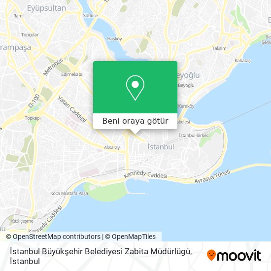 İstanbul Büyükşehir Belediyesi Zabita Müdürlügü harita