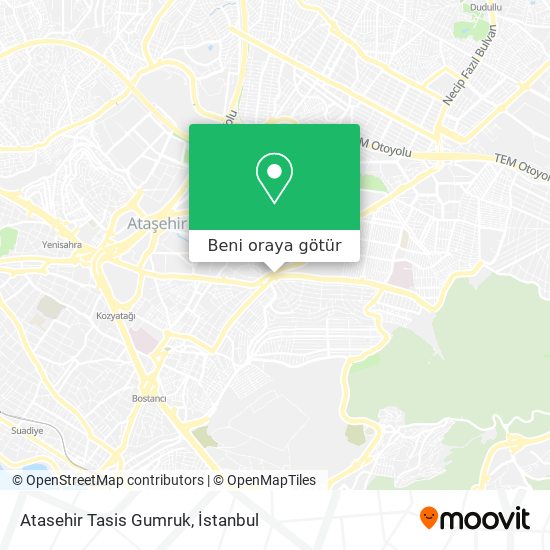 Atasehir Tasis Gumruk harita