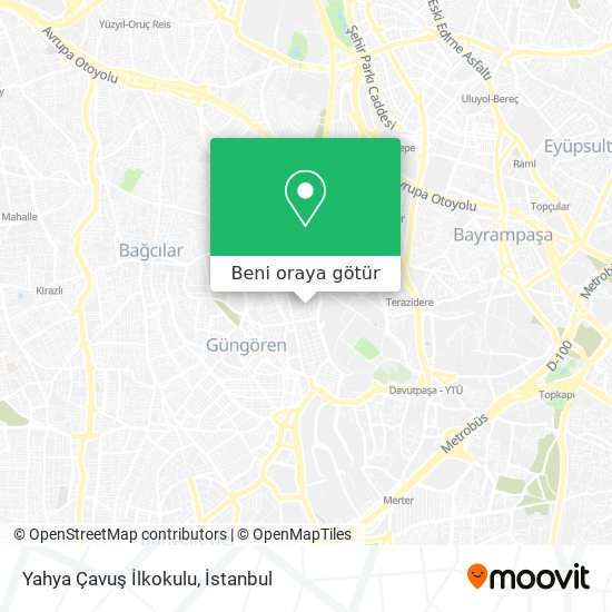 Yahya Çavuş İlkokulu harita