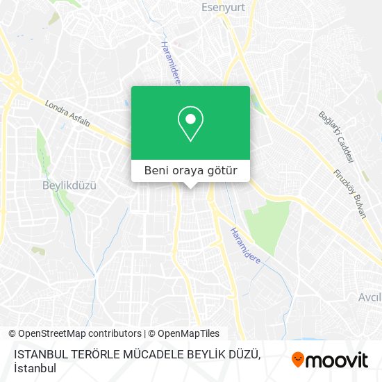 ISTANBUL TERÖRLE MÜCADELE BEYLİK DÜZÜ harita