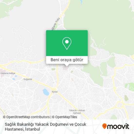 Sağlık Bakanlığı Yakacık Doğumevi ve Çocuk Hastanesi harita