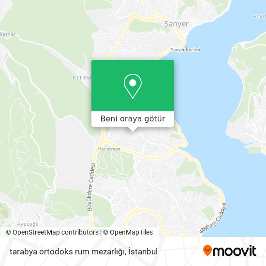 tarabya ortodoks rum mezarlığı harita