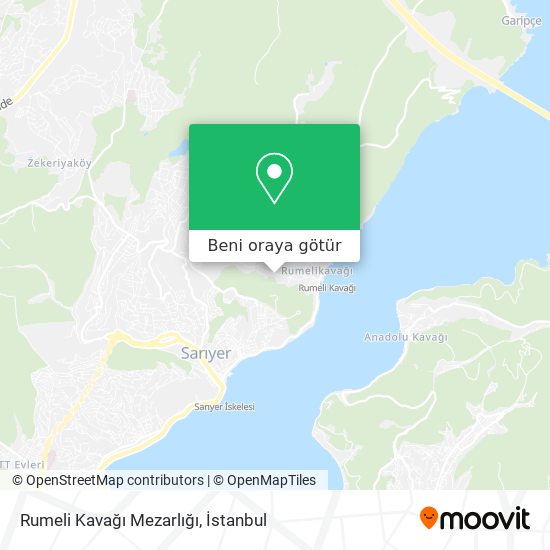 Rumeli Kavağı Mezarlığı harita