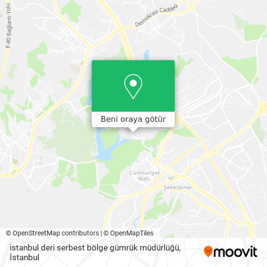 istanbul deri serbest bölge gümrük müdürlüğü harita