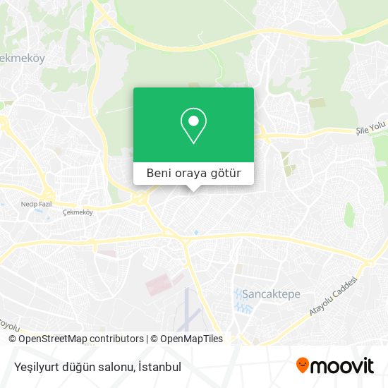 Yeşilyurt düğün salonu harita