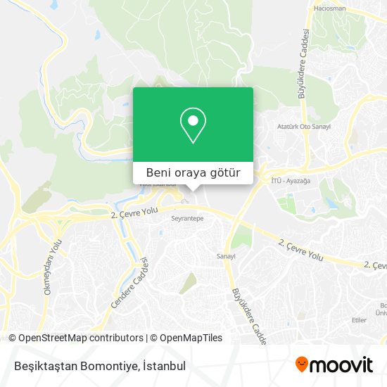 Beşiktaştan Bomontiye harita