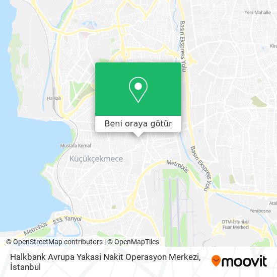 Halkbank Avrupa Yakasi Nakit Operasyon Merkezi harita