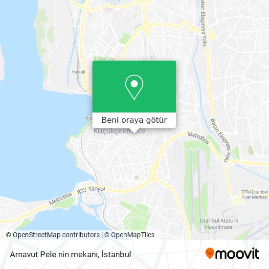 Arnavut Pele nin mekanı harita