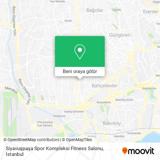 Siyavuşpaşa Spor Kompleksi Fitness Salonu harita