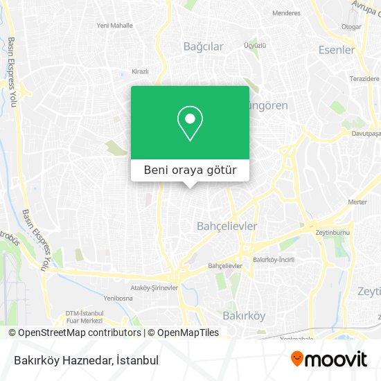 Bakırköy Haznedar harita