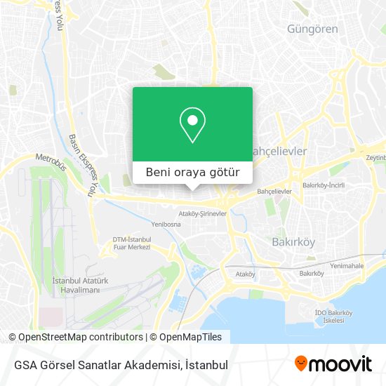 GSA Görsel Sanatlar Akademisi harita