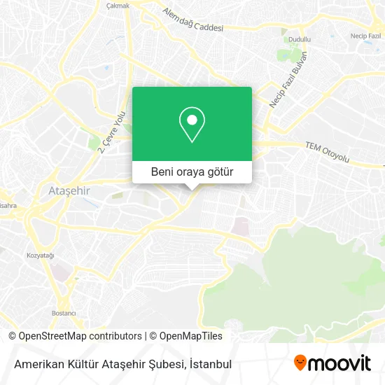 Amerikan Kültür Ataşehir Şubesi harita