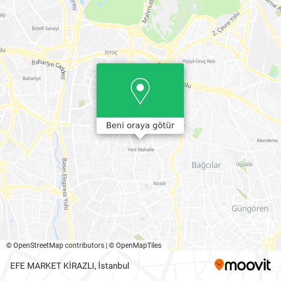 EFE MARKET KİRAZLI harita