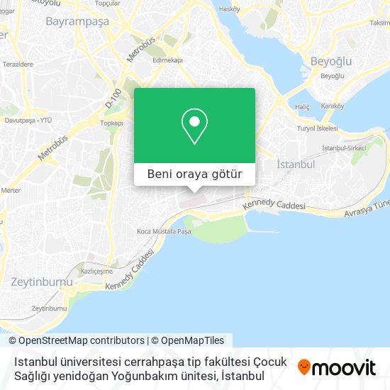 Istanbul üniversitesi cerrahpaşa tip fakültesi Çocuk Sağlığı  yenidoğan Yoğunbakım ünitesi harita