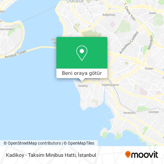 Kadikoy - Taksim Minibus Hatti harita