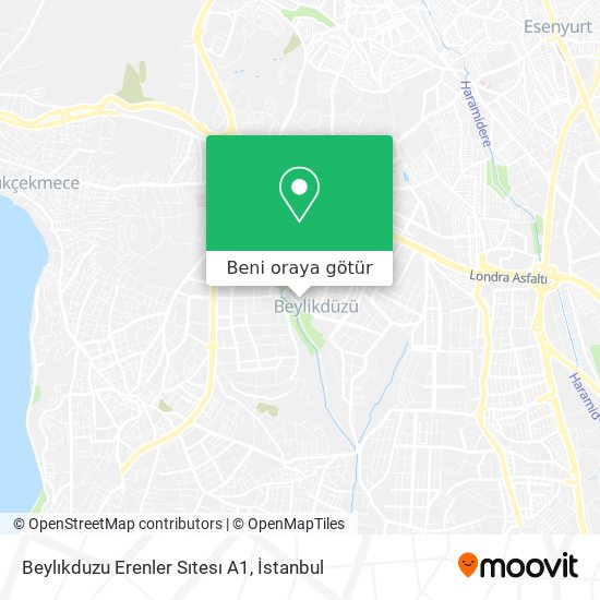 Beylıkduzu Erenler Sıtesı A1 harita